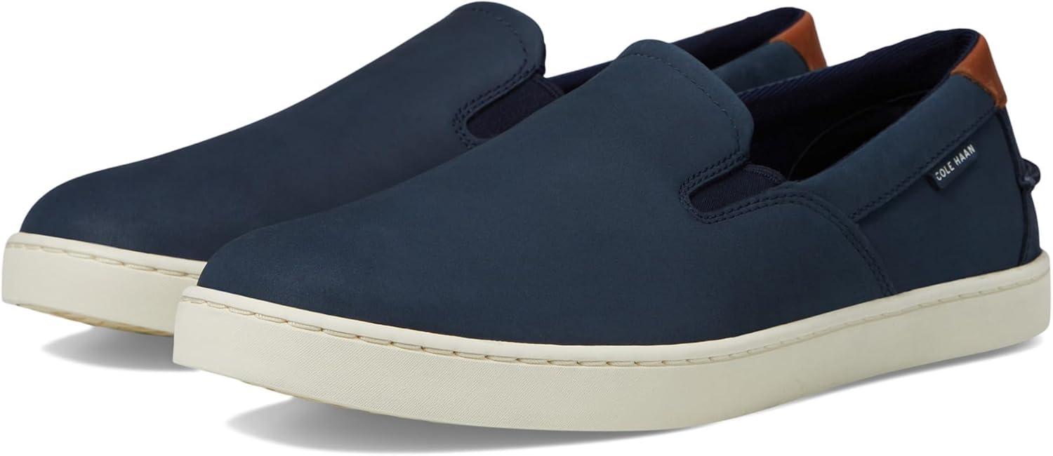 image:imageCole Haan Mens Nantucket Plain Toe Deck SliponNavy Blazer NubuckBlack