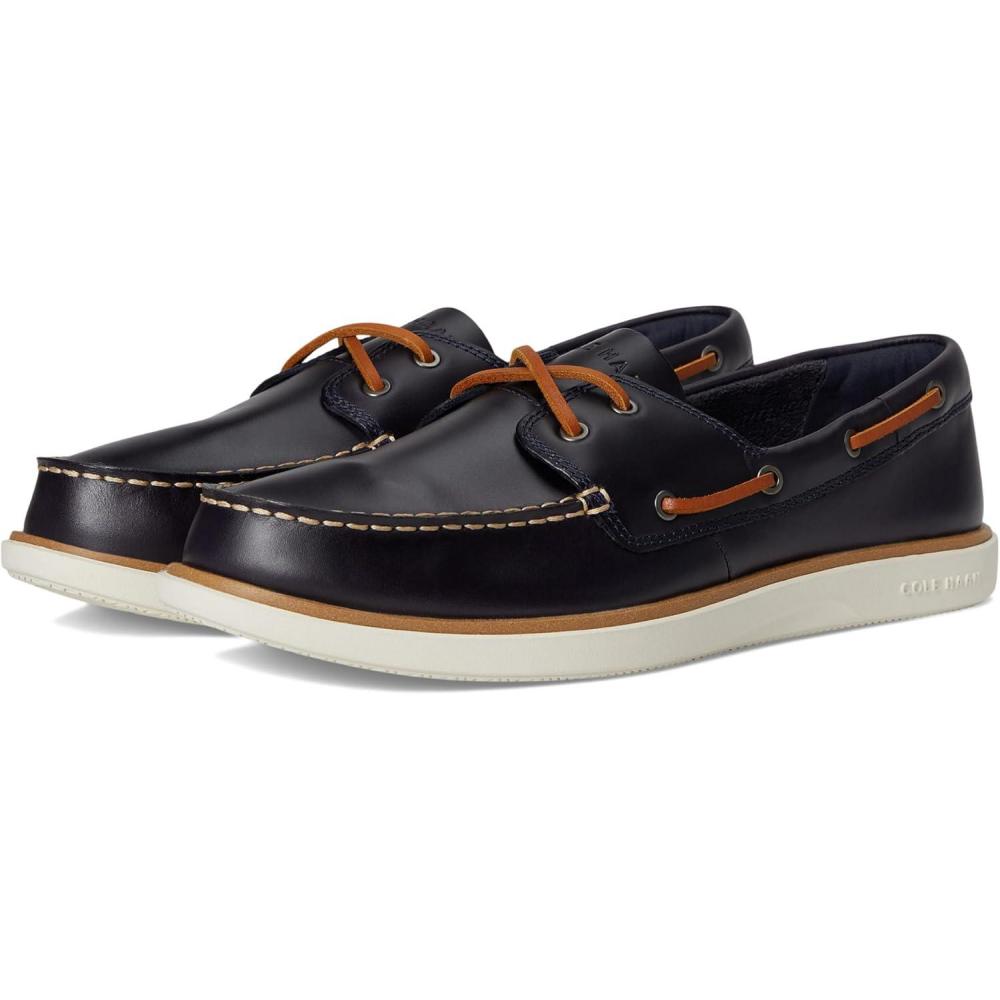 image:imageCole Haan Mens Grand Crosscourt Boat ShoeNavy BlazerBritish TanIvory