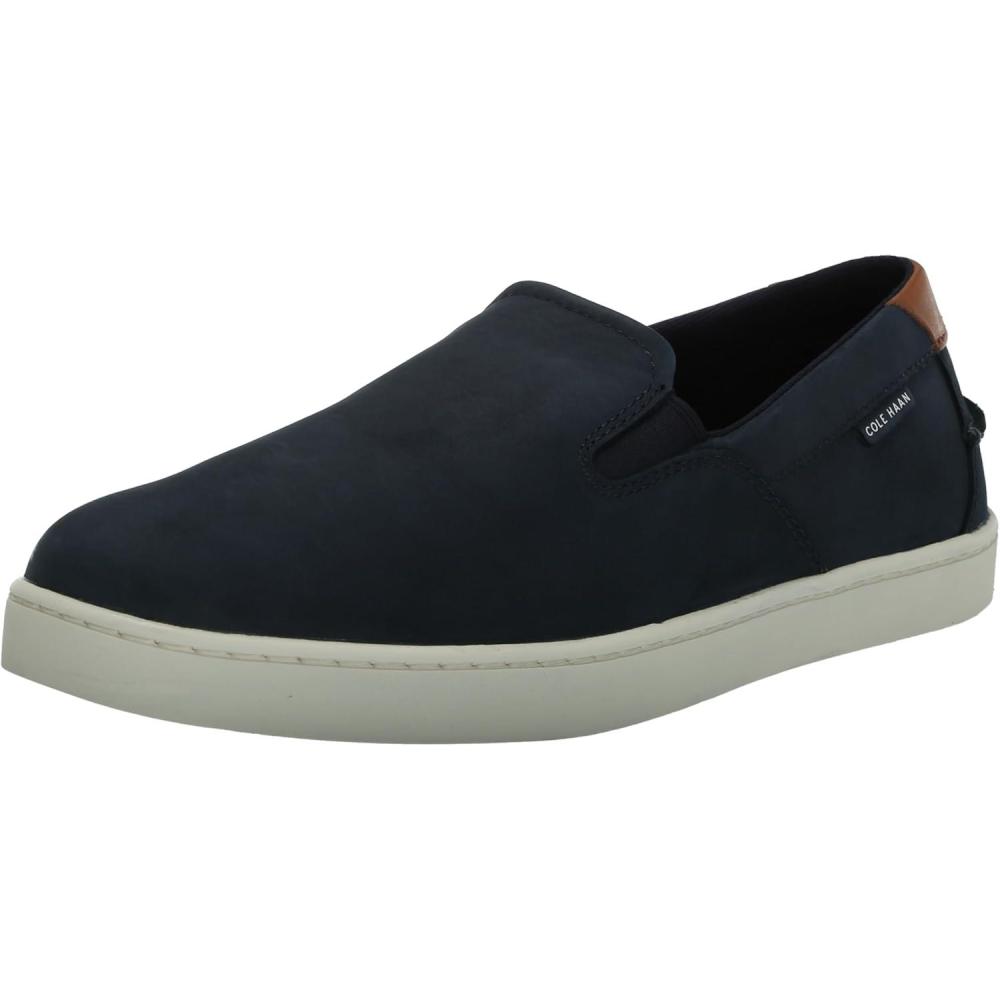 image:imageCole Haan Mens Nantucket Plain Toe Deck SliponNavy Blazer NubuckBlack