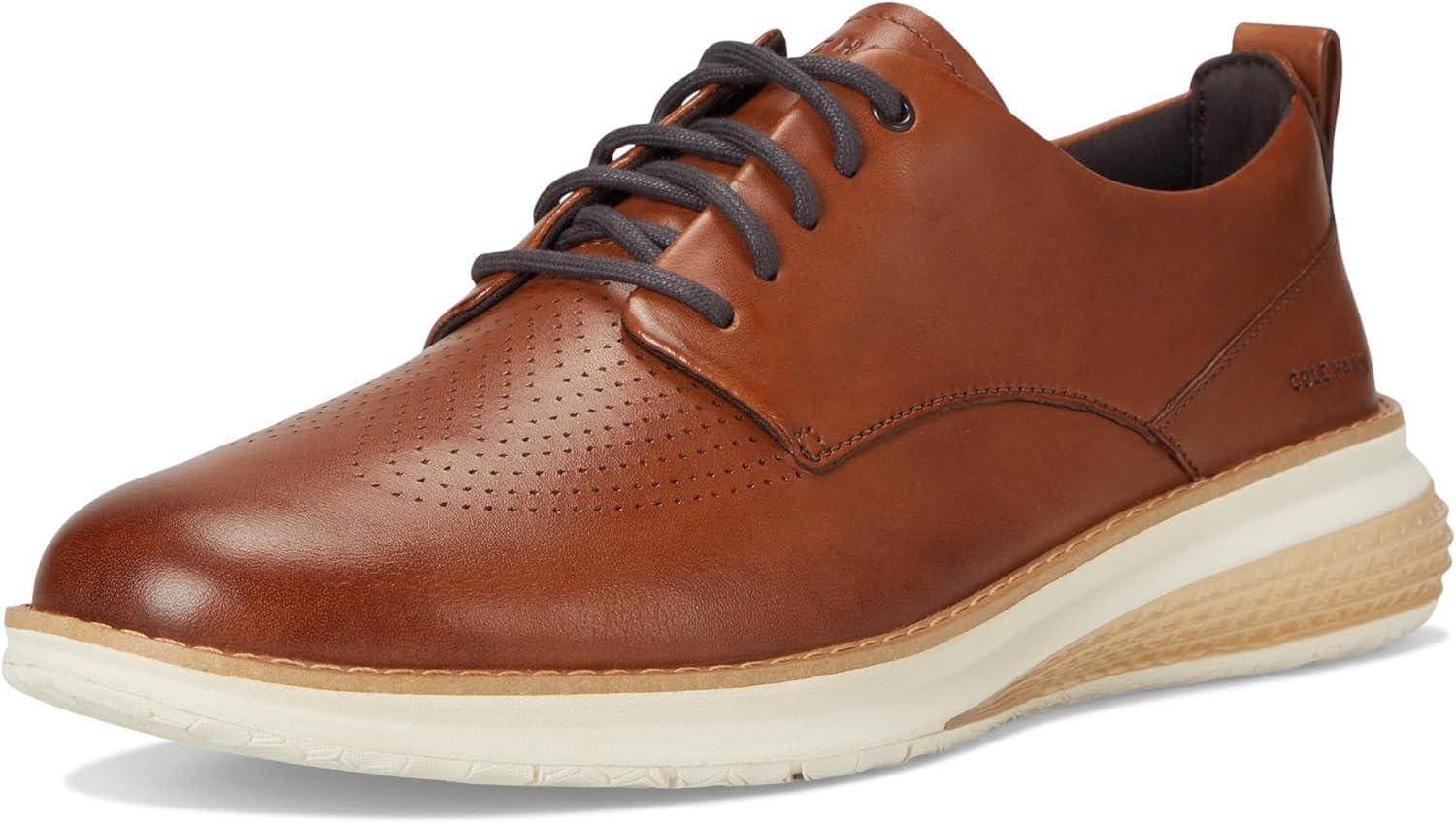 image:imageCole Haan Mens Originalgrand Energyweave Perforated Plain ToeBritish TanNatural TanIvory