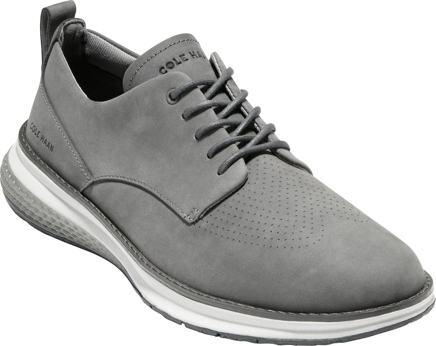 image:imageCole Haan Mens Originalgrand Energyweave Perforated Plain ToeCastlerock NubuckRavenOyster Mushroom