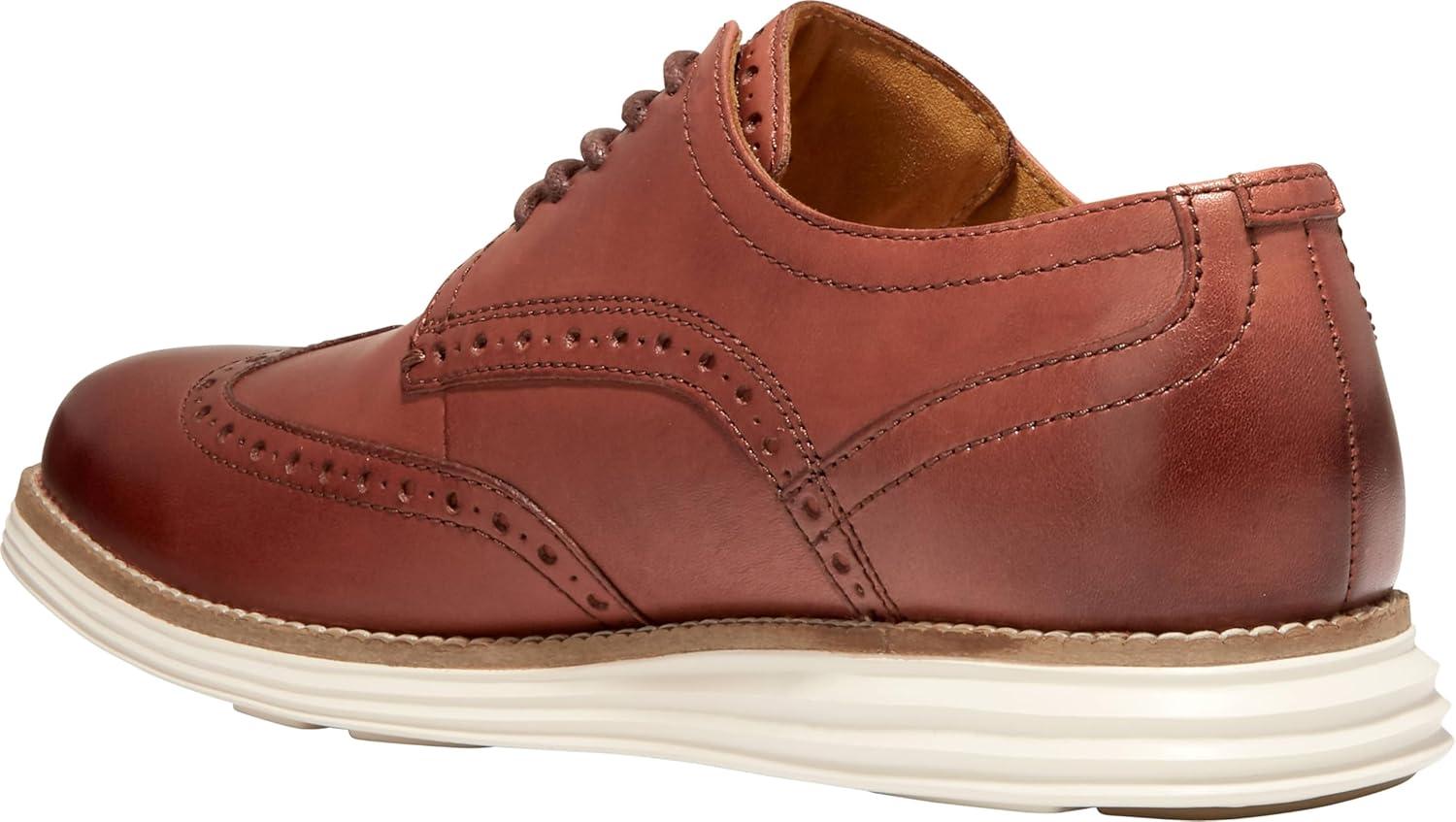 image:imageCole Haan Mens Originalgrand Shortwing WingtipWoodbury LeatherIvory