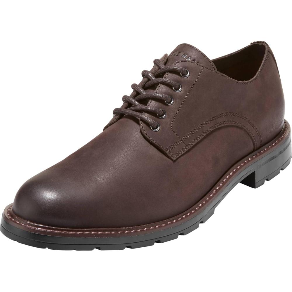 image:imageCole Haan Mens Chamberlin Grand Plain ToeDark Chocolate Nubuck