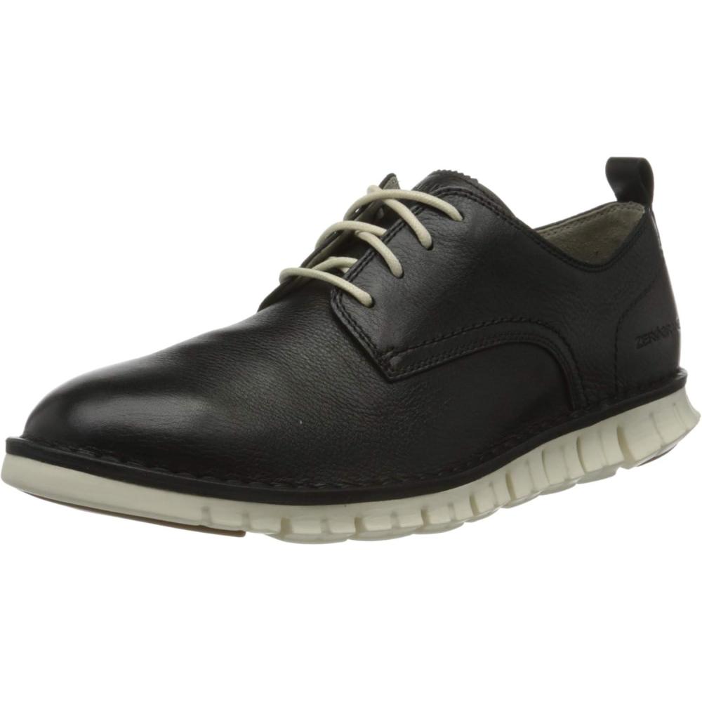 image:imageCole Haan Mens ZEROGRAND Stitchlite OxfordBlack Black Leather Ivory Black Leather Ivory