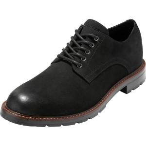 Cole Haan Men’s Chamberlin Grand Plain Toe(Black Nubuck/Black Wr)