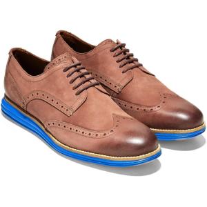 Cole Haan Men’s Originalgrand Shortwing Wingtip(Brown Chestnut Nubuck Princess Blue)