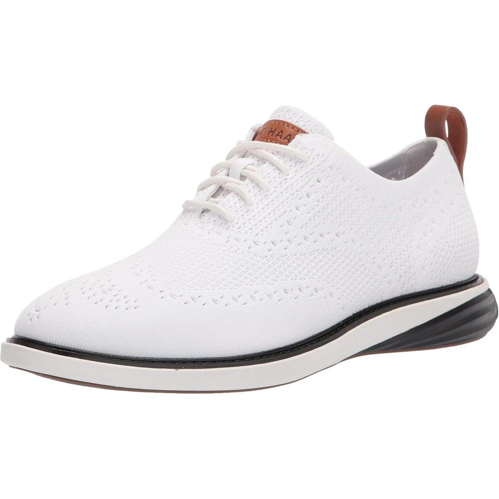 image:imageCole Haan Mens GrandEvOlution StitchliteOptic White KnitChalk Python Print LeatherOptic White Midsole