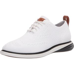 Cole Haan Men’s GrandEvOlution Stitchlite(Optic White Knit/Chalk Python Print Leather/Optic White Midsole)