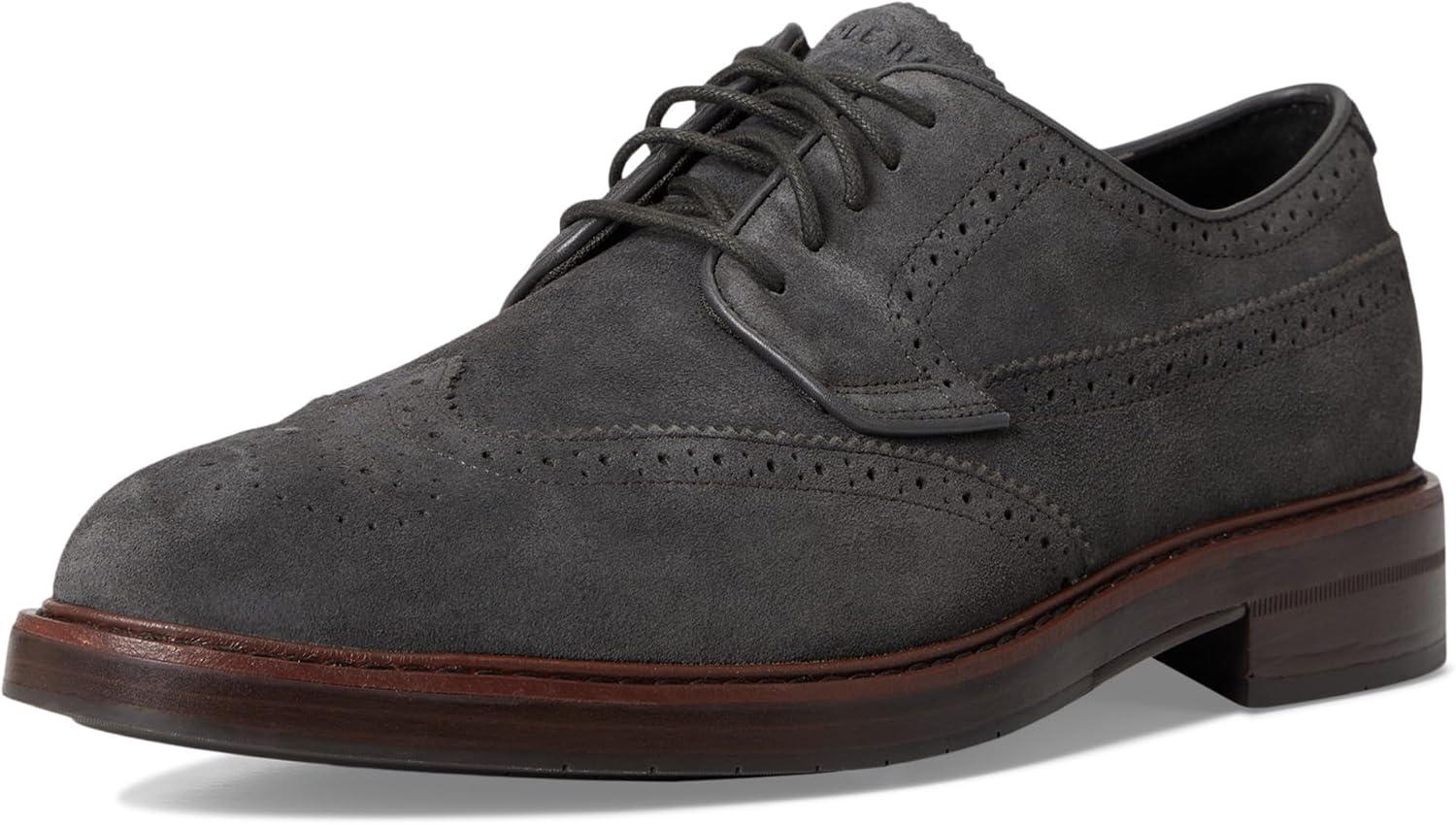 image:imageCole Haan Mens Judson Grand WingtipRaven SuedeDk Natural
