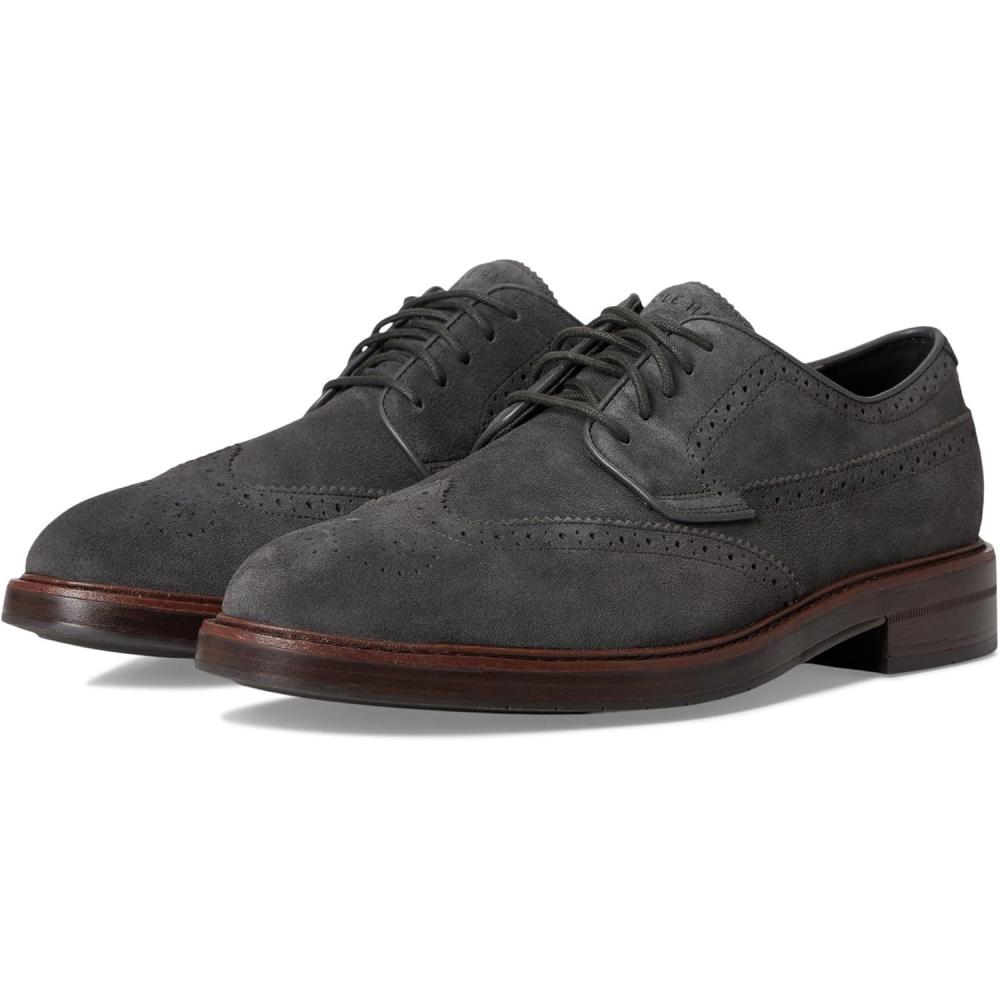 image:imageCole Haan Mens Judson Grand WingtipRaven SuedeDk Natural