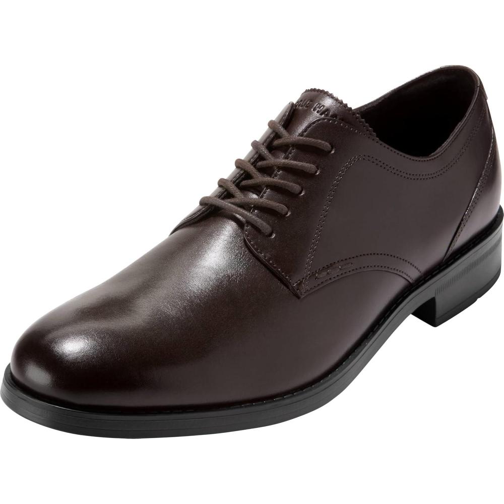 image:imageCole Haan Mens Newmark Grand Plain ToeDark ChocolateBlack