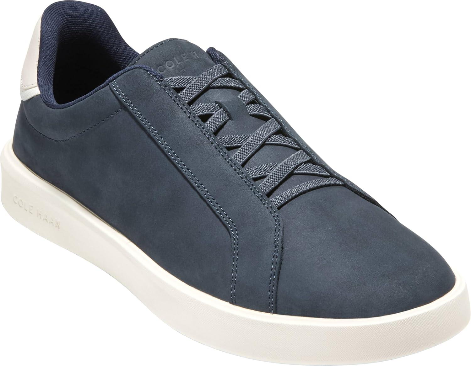 image:imageCole Haan Mens Grand Crosscourt Daily LacetoToe SliponNavy Blazer NubuckIvory