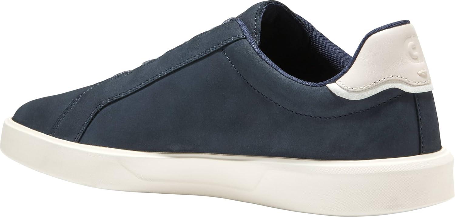 image:imageCole Haan Mens Grand Crosscourt Daily LacetoToe SliponNavy Blazer NubuckIvory