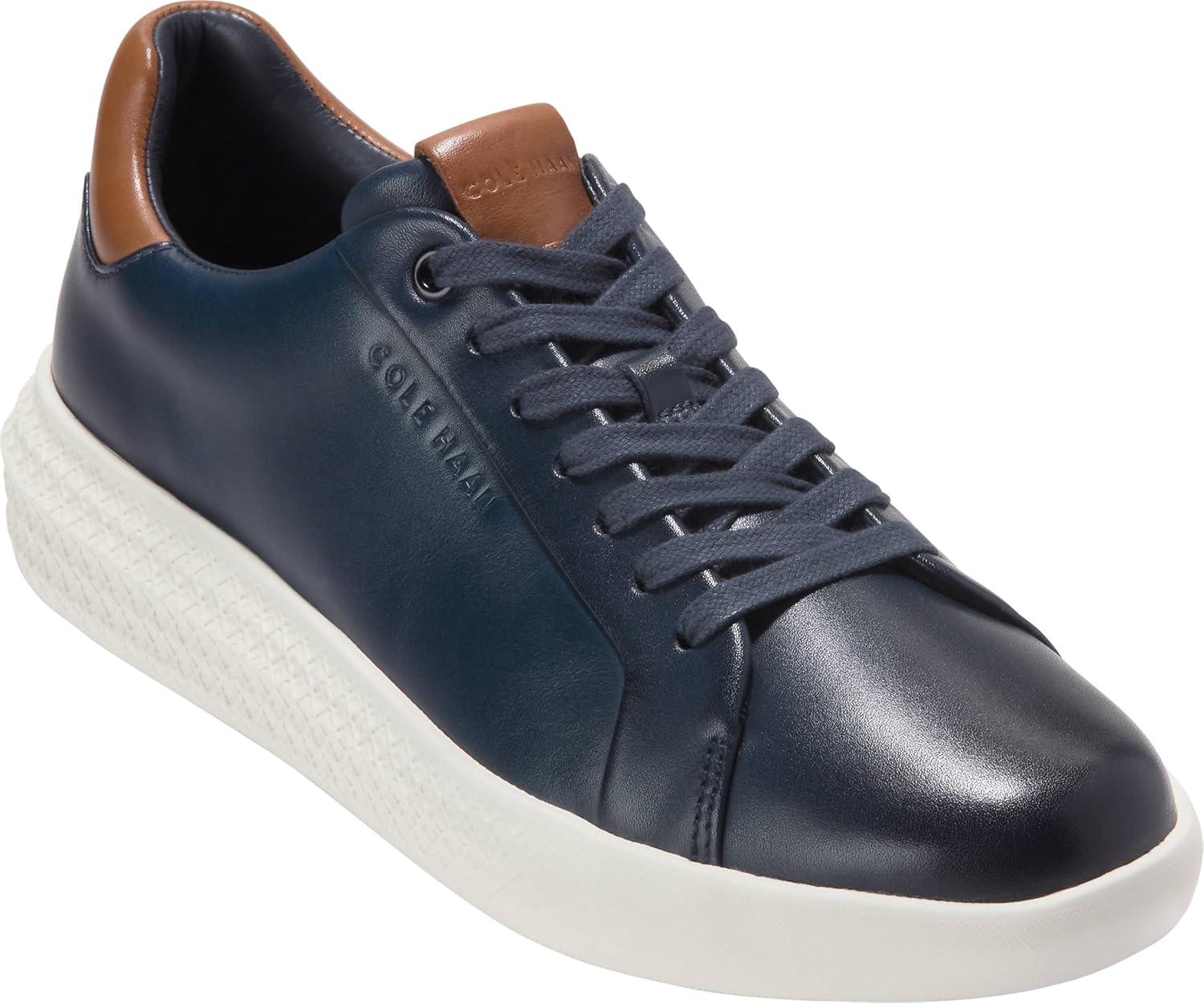 image:imageCole Haan Mens Grand Hurrion Cup LacetoToeNavy BlazerBritish TanIvory