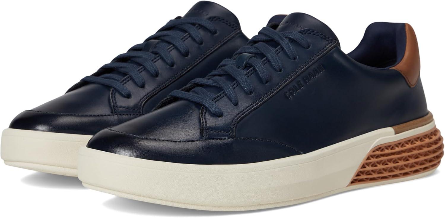 image:imageCole Haan Mens Grandpro Halfcourt SkyweaveNavy BlazerBrit TanIvory