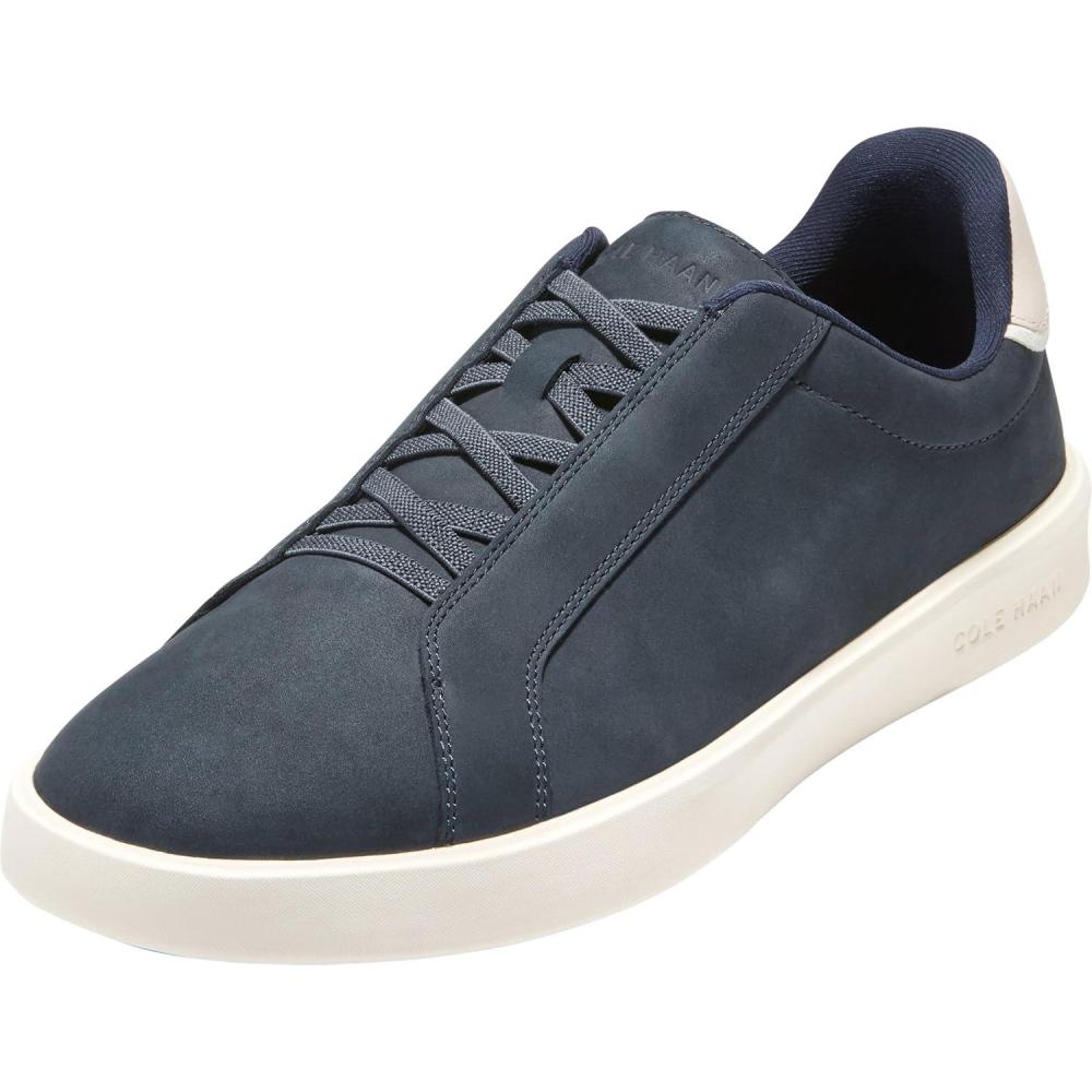 image:imageCole Haan Mens Grand Crosscourt Daily LacetoToe SliponNavy Blazer NubuckIvory