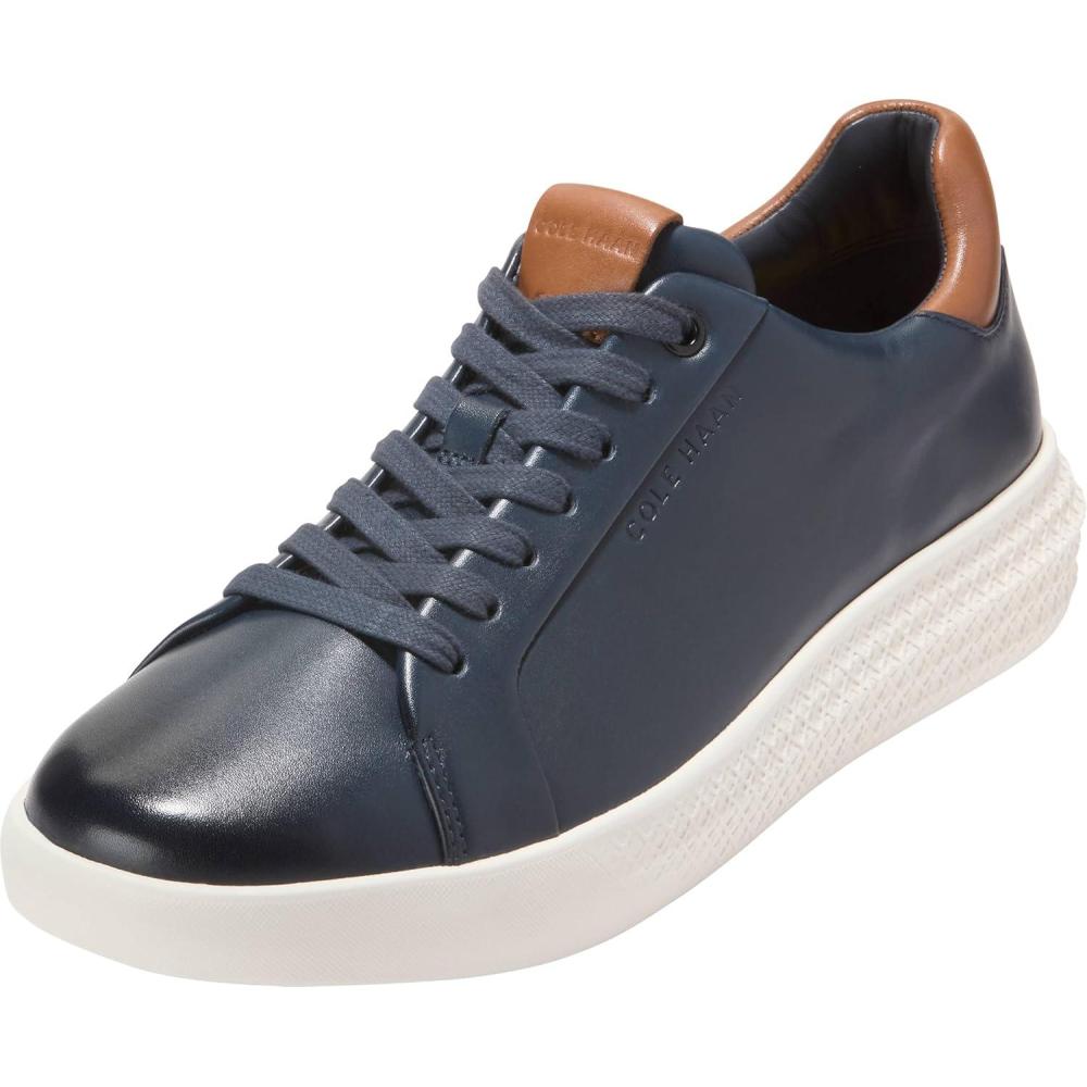 image:imageCole Haan Mens Grand Hurrion Cup LacetoToeNavy BlazerBritish TanIvory