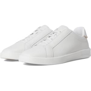 Cole Haan Men’s Grand Crosscourt Daily Lace-to-Toe Slip-on(Optic White/Natural Vachetta)