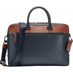 Cole Haan Men’s Damon Briefcase(Navy Blazer/New British Tan)