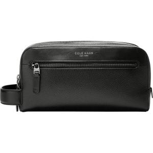 Cole Haan Men’s Toiletry Bag – Damon Travel Dopp Kit, Black