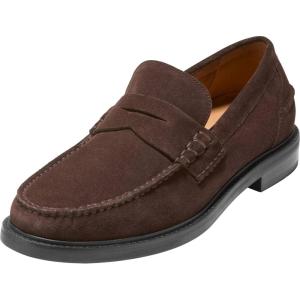 Cole Haan Men’s Pinch Prep Penny Loafer(Dark Chocolate Suede/Black Patent Leather)