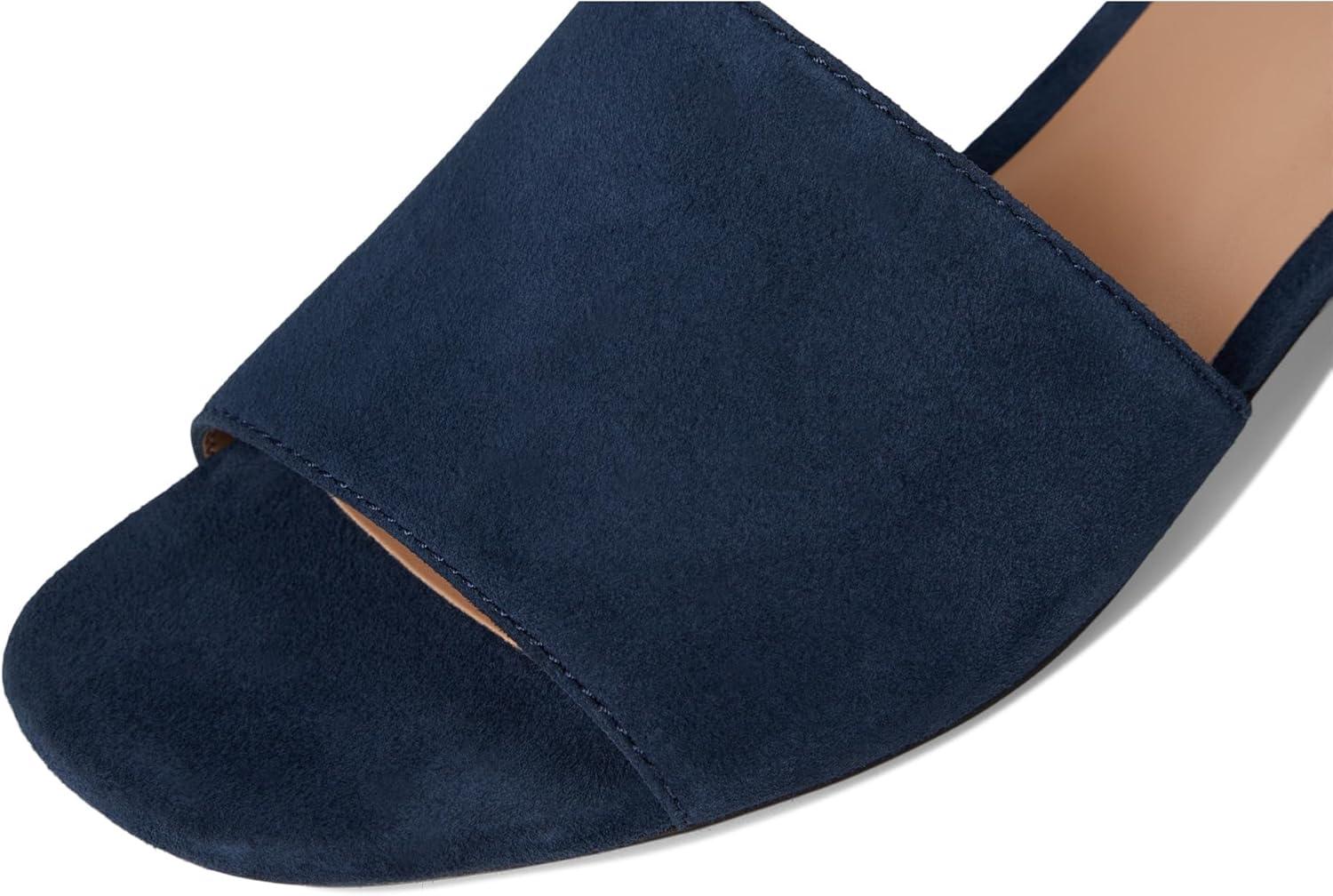 image:imageCole Haan Womens Calli Single Band Block HeelNavy Blazer Suede