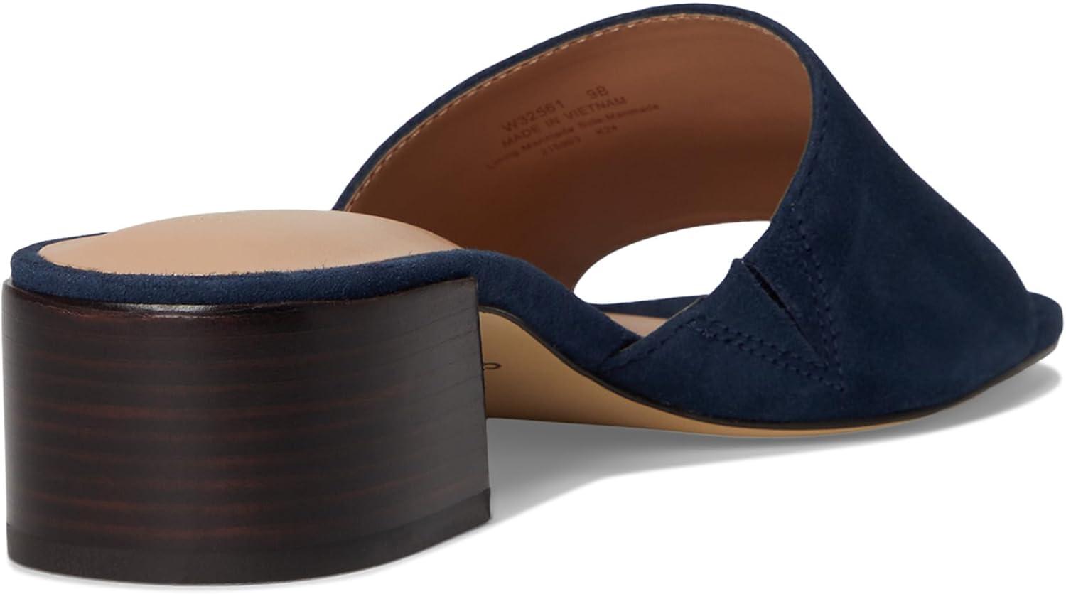 image:imageCole Haan Womens Calli Single Band Block HeelNavy Blazer Suede
