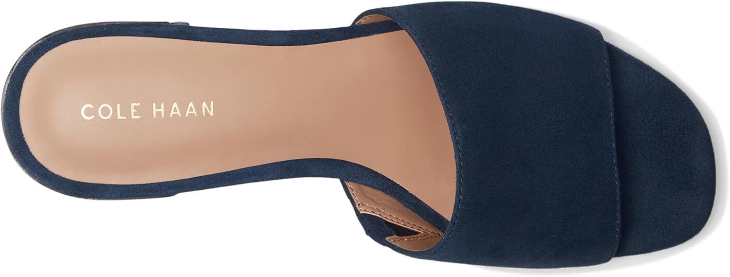 image:imageCole Haan Womens Calli Single Band Block HeelNavy Blazer Suede