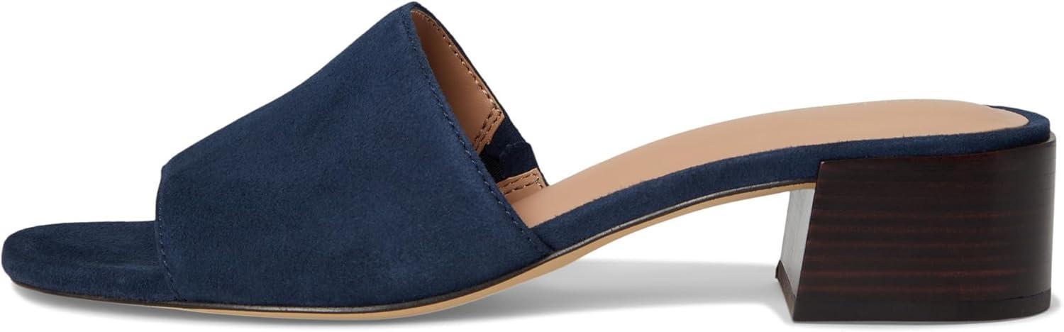 image:imageCole Haan Womens Calli Single Band Block HeelNavy Blazer Suede
