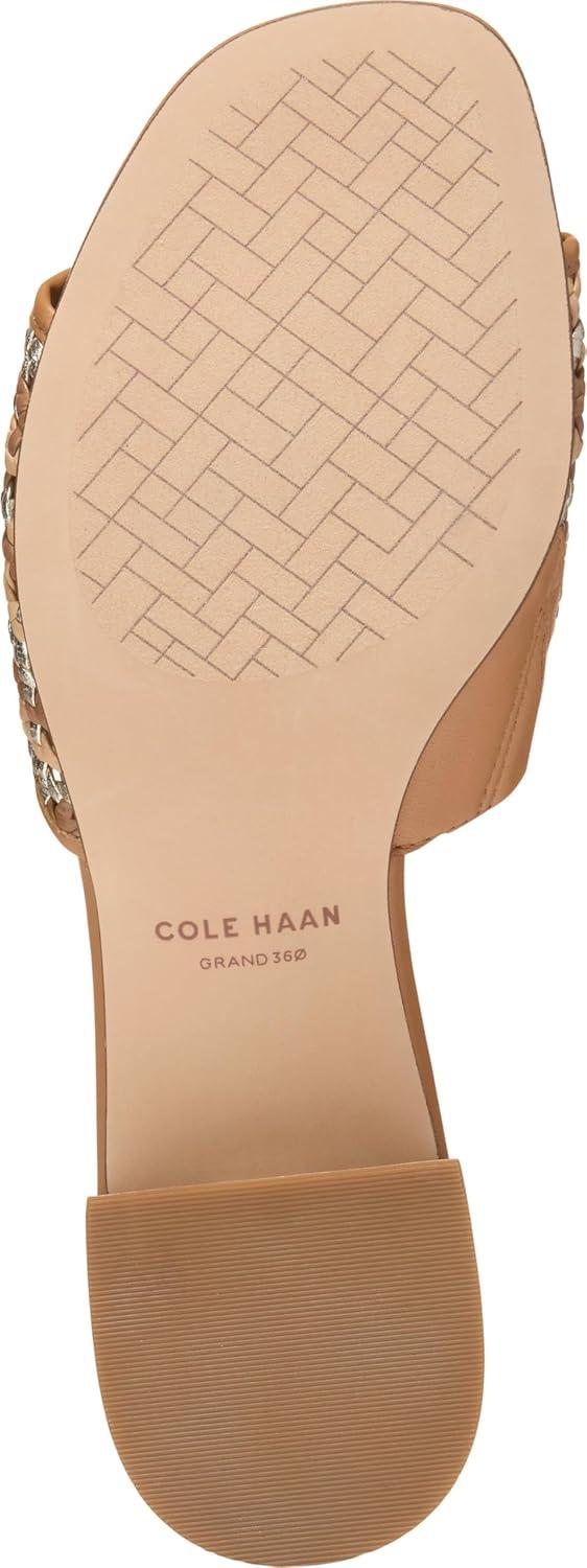 image:imageCole Haan Womens Calli Single Band Block HeelNeutral WovenBiscuit Pu