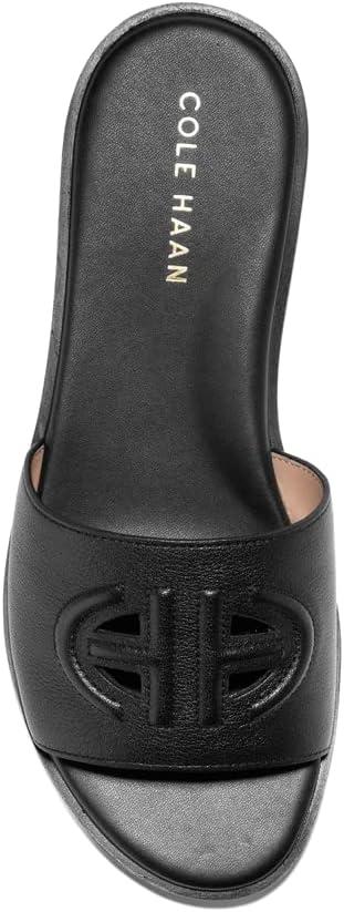 image:imageCole Haan Womens Flynn Logo SlideBlack Leather