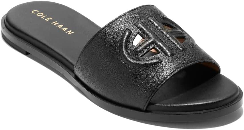 image:imageCole Haan Womens Flynn Logo SlideBlack Leather