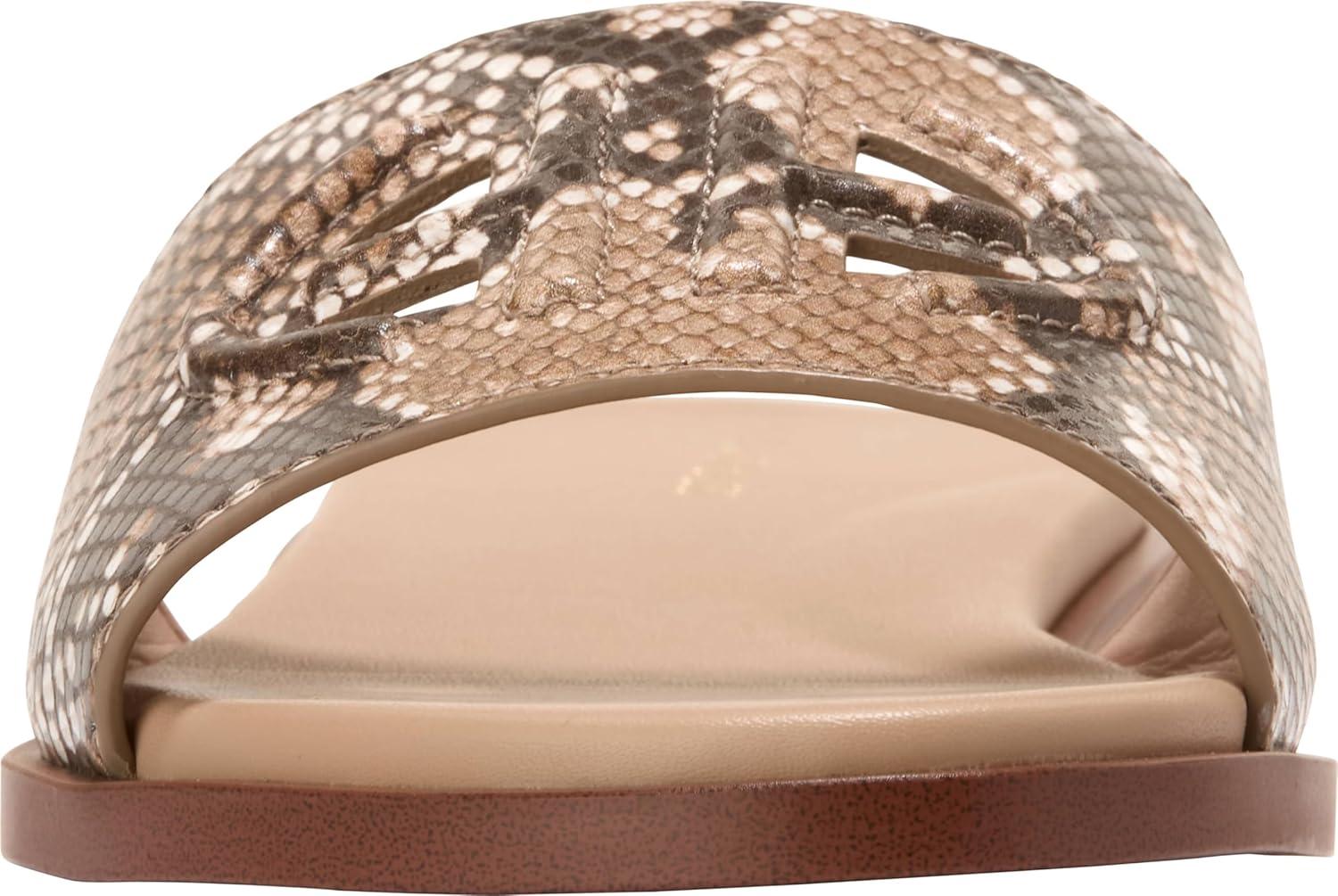 image:imageCole Haan Womens Flynn Logo SlideDune Snake Print Leather