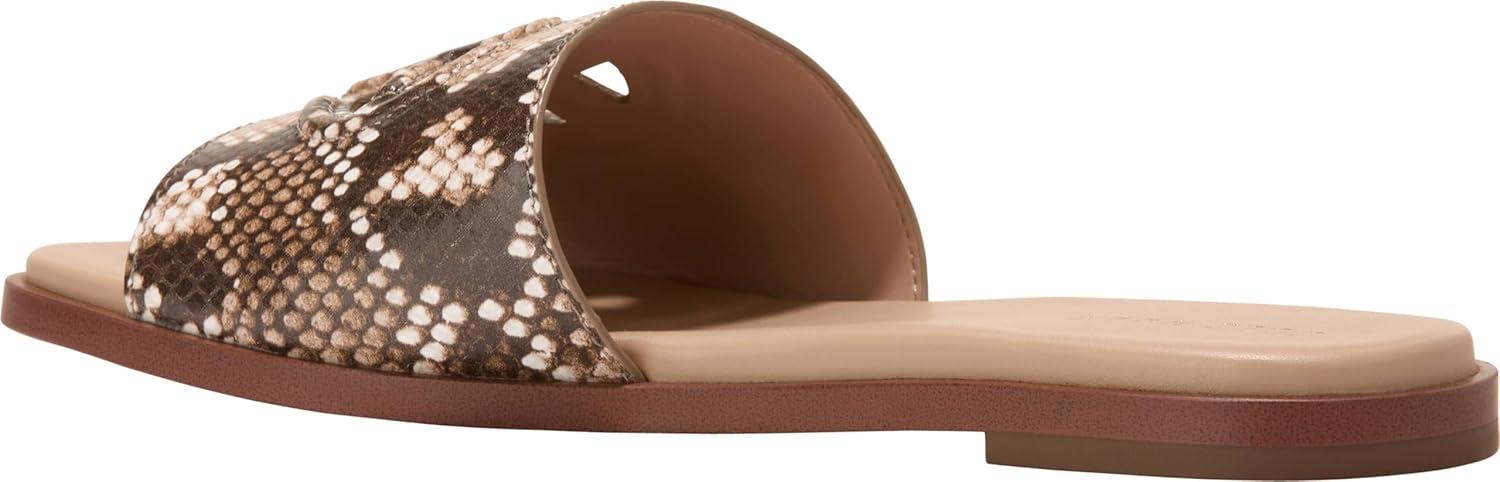 image:imageCole Haan Womens Flynn Logo SlideDune Snake Print Leather