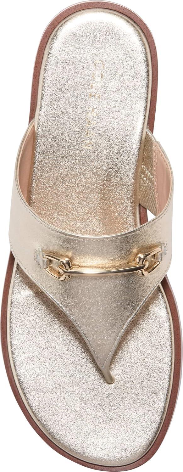 image:imageCole Haan Womens Flynn ThongSoft Gold Leather