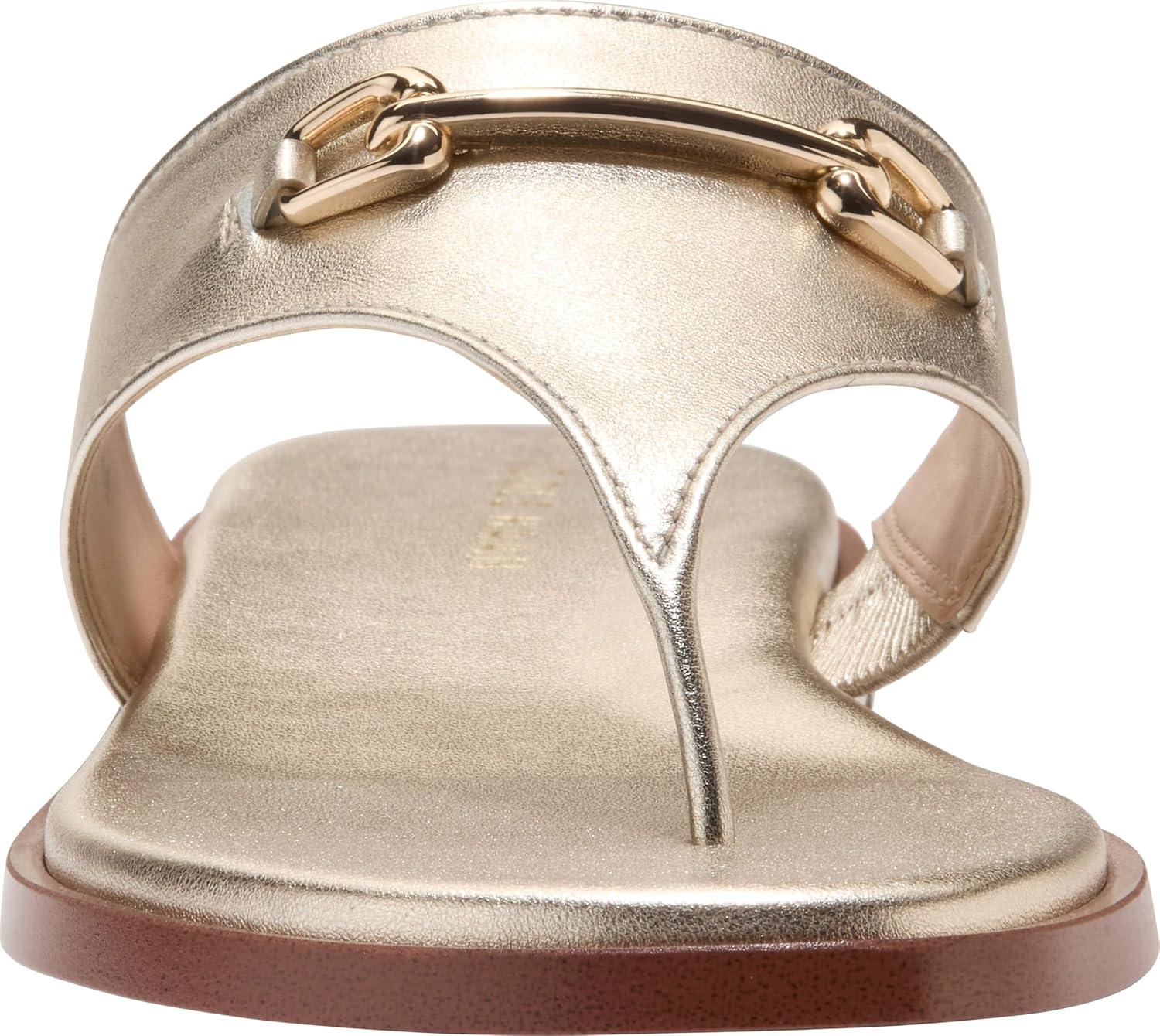 image:imageCole Haan Womens Flynn ThongSoft Gold Leather