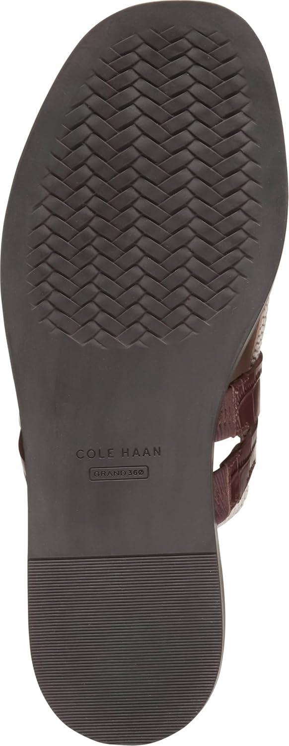 image:imageCole Haan Womens Goto Estella Flat ThongMahogany Crocodile Print Leather