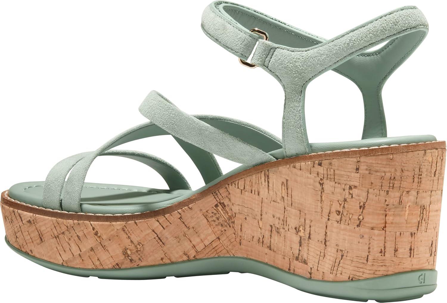 image:imageCole Haan Womens Grand Ambition Azzura StrappyLily Pad SuedeCork
