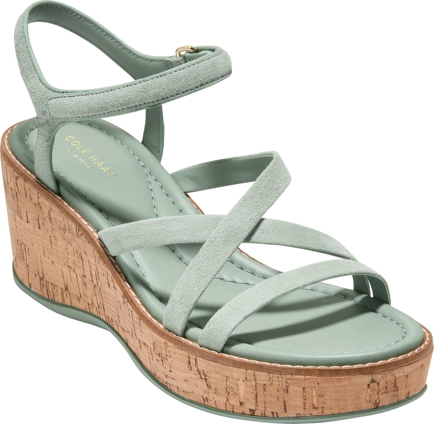 image:imageCole Haan Womens Grand Ambition Azzura StrappyLily Pad SuedeCork