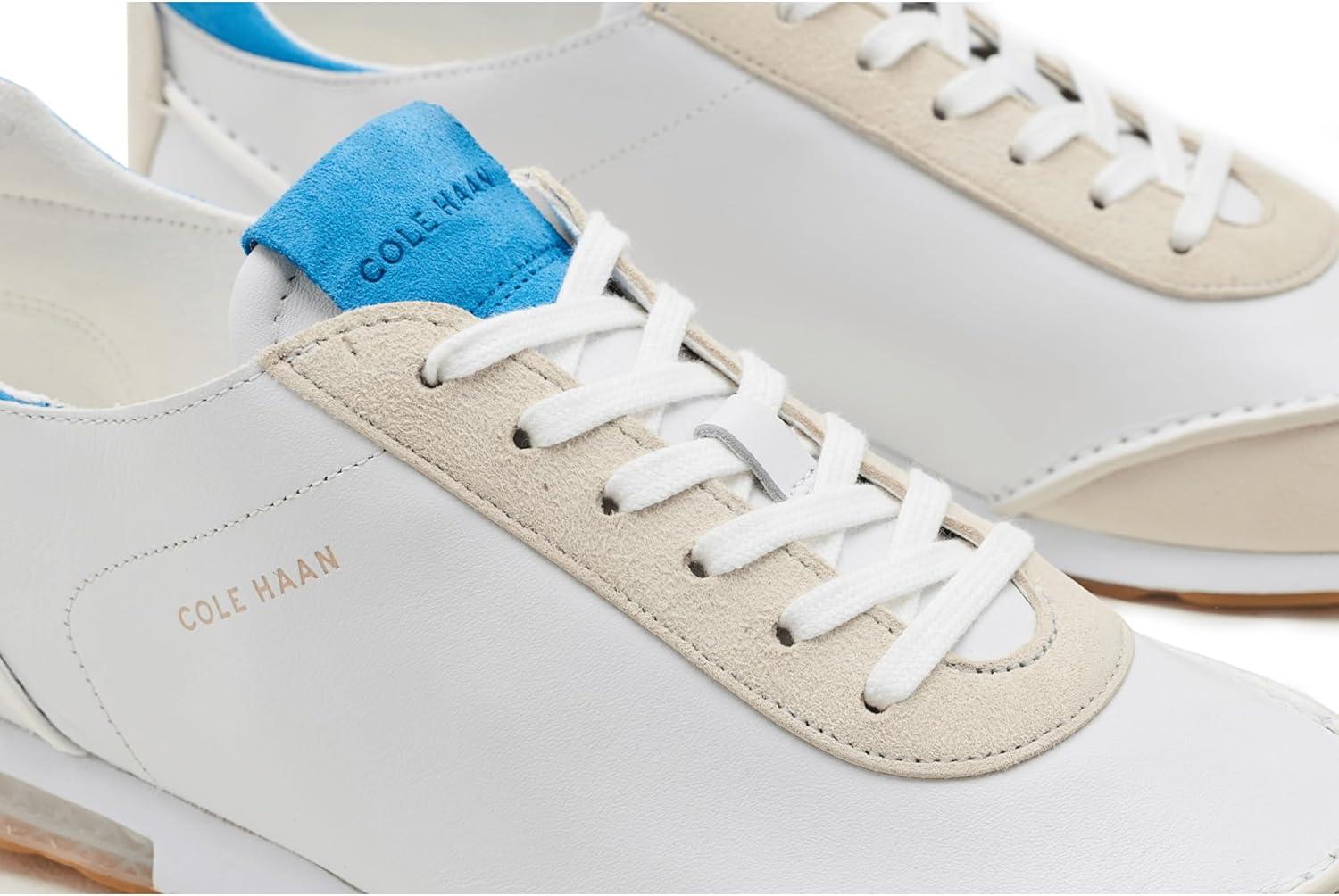 image:imageCole Haan Womens Grandpro Lp Runner EnergyweaveWhite LthrSilver BirchAzure Blue Sde