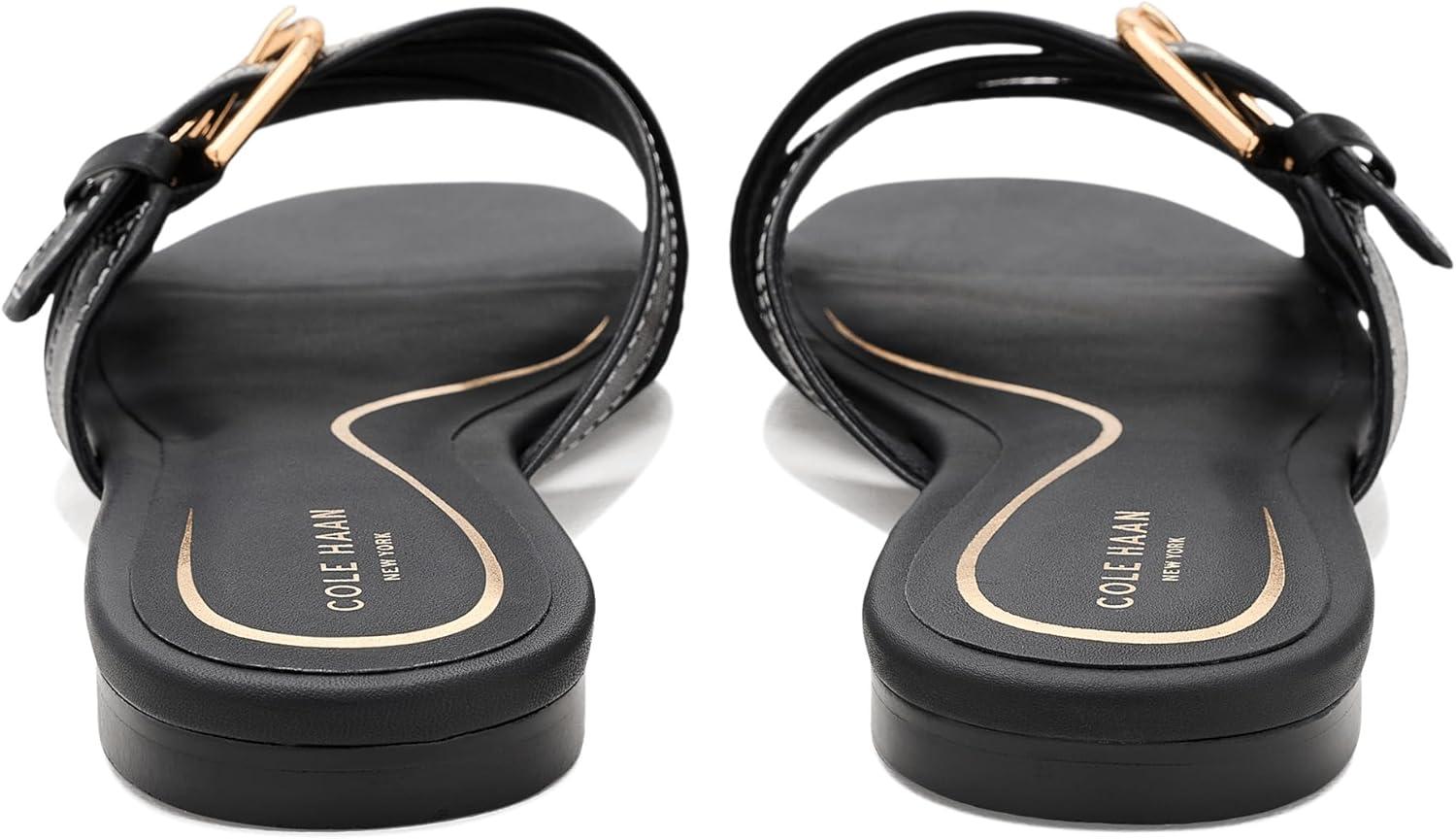 image:imageCole Haan Womens Velma Buckle SlideBlack Leather