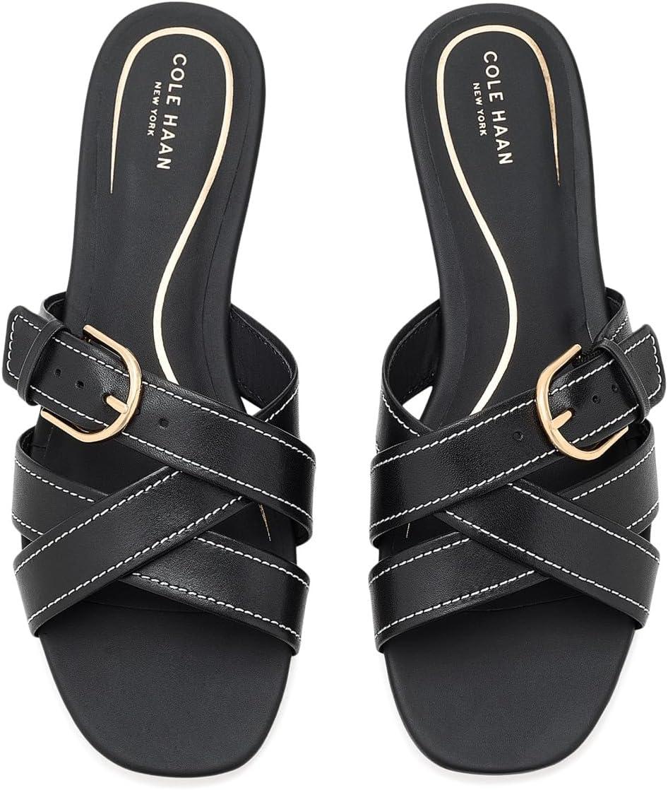 image:imageCole Haan Womens Velma Buckle SlideBlack Leather