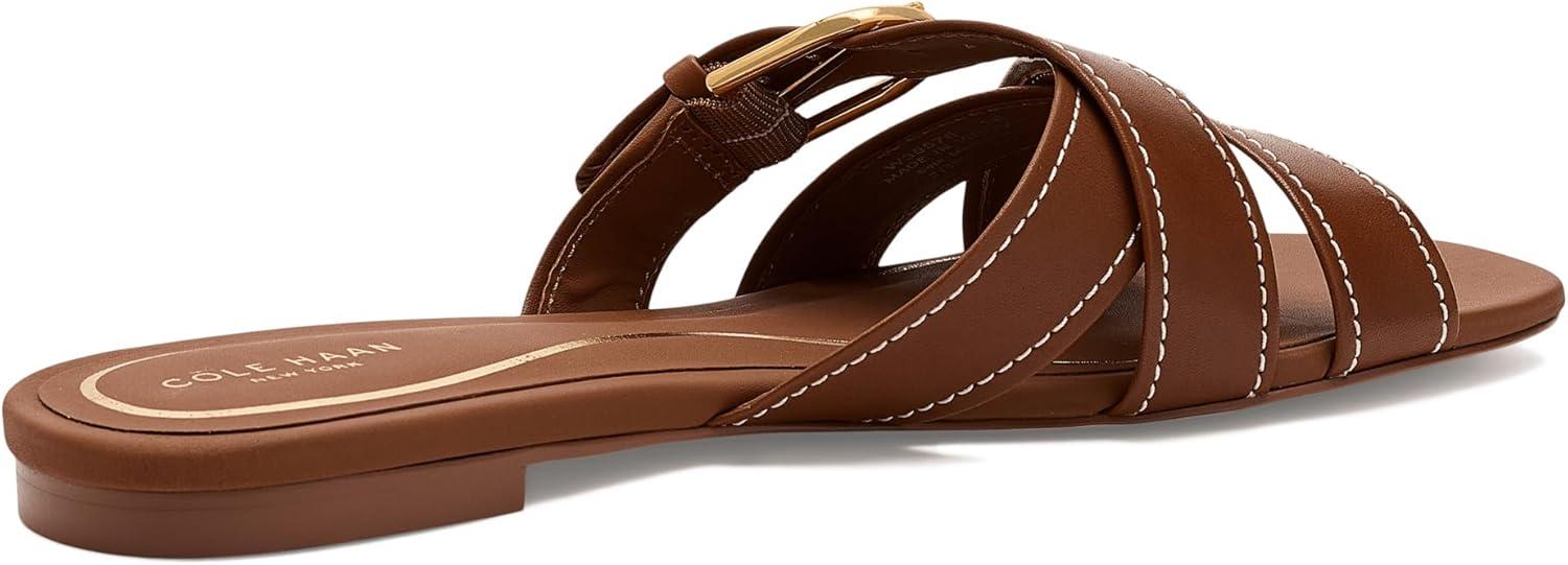 image:imageCole Haan Womens Velma Buckle SlideBritish Tan LeatherIvory