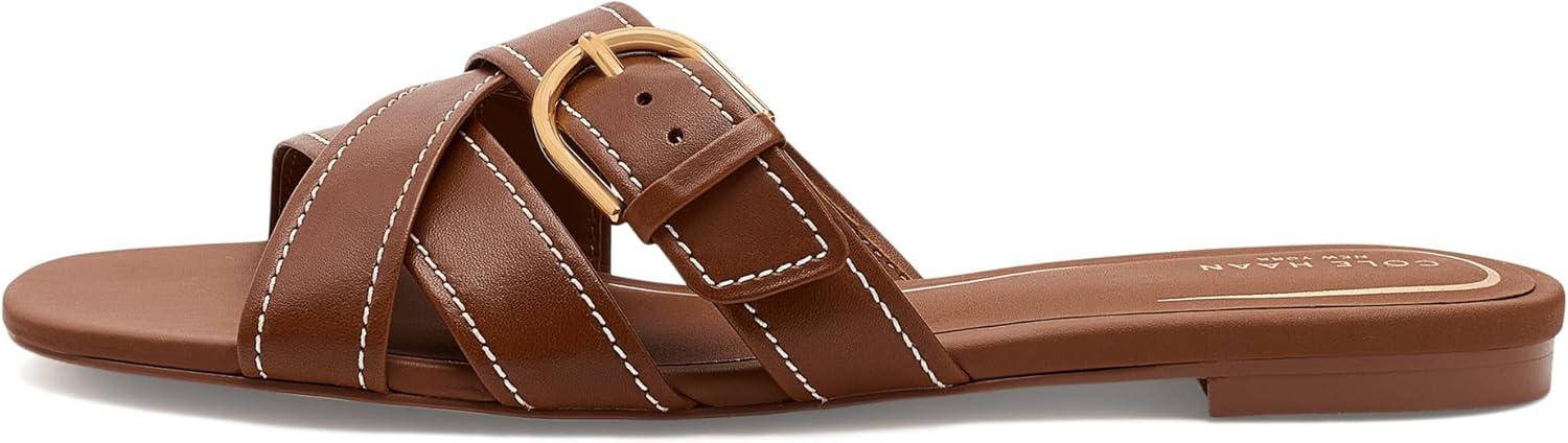 image:imageCole Haan Womens Velma Buckle SlideBritish Tan LeatherIvory