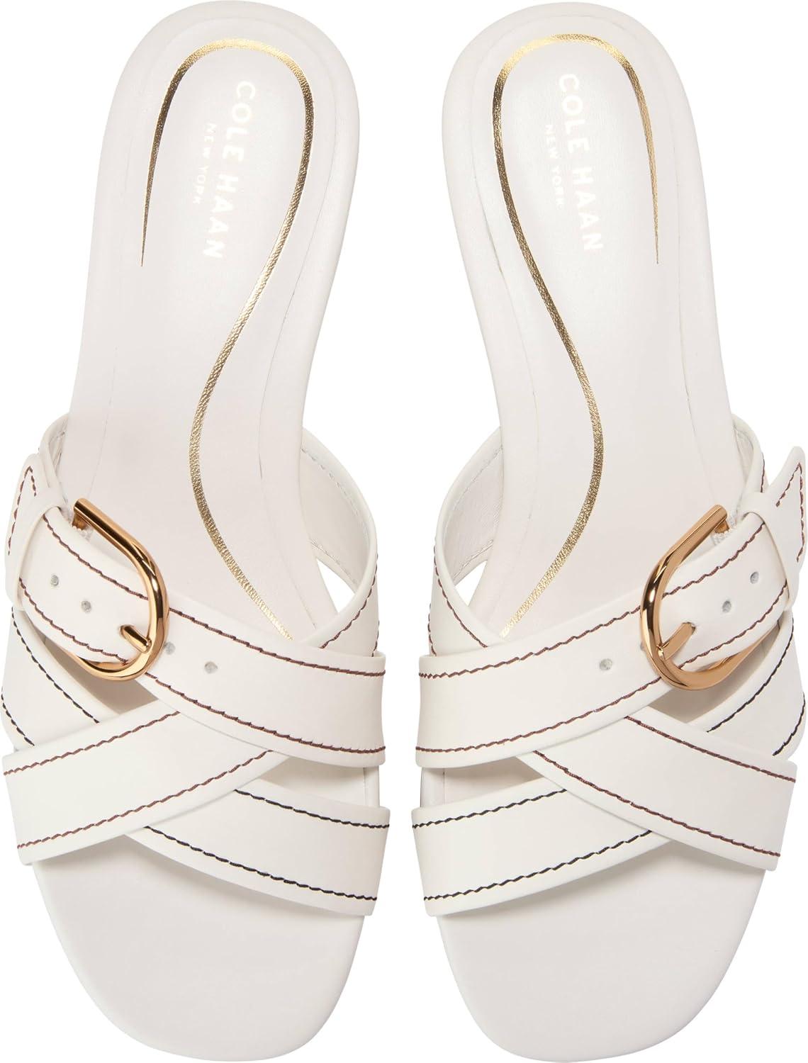image:imageCole Haan Womens Velma Buckle SlidePowder Leather