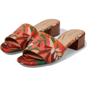 Cole Haan Women’s Calli Single Band Block Heel(Multi Leaf Print)