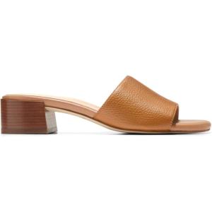 Cole Haan Women’s Calli Single Band Block Heel(Pecan Leather/Brown)