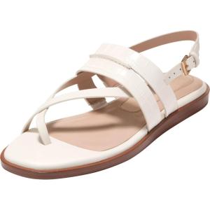 Cole Haan Women’s Go-to Estella Flat Thong(Powder Croc Print Leather)