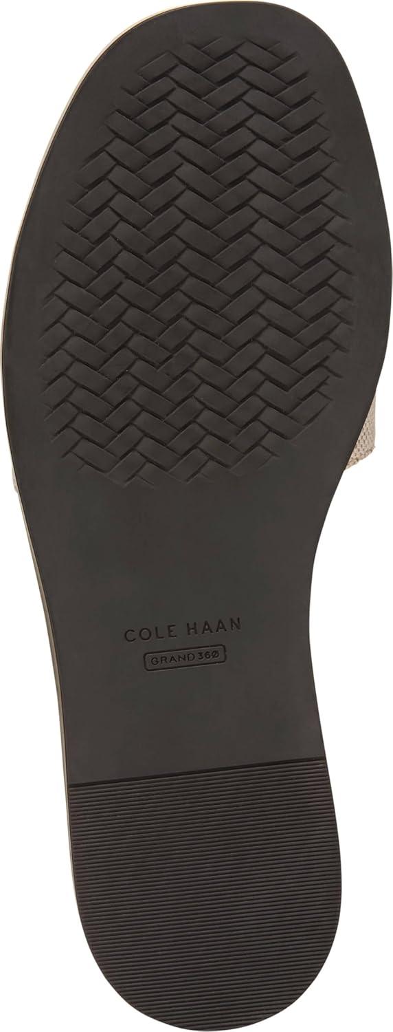 image:imageCole Haan Womens Goto Emalia Slide BowsNatural CanvasCh Mahogany Croc Print Leather