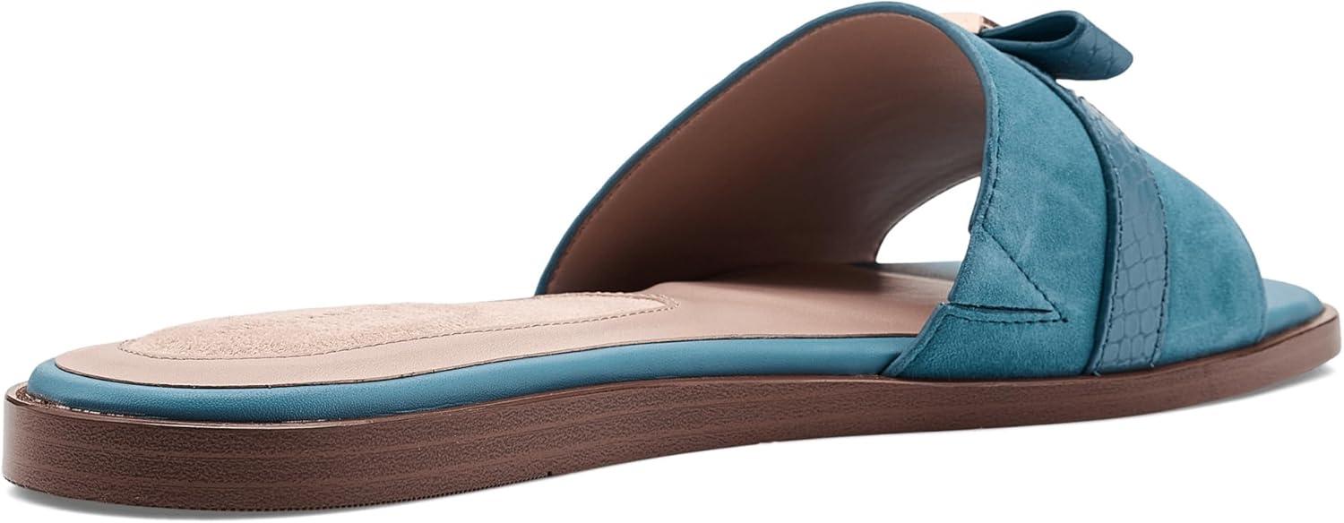image:imageCole Haan Womens Goto Emalia Slide BowsProvincial Blue SuedeProvincial Blue Snake Print Leather